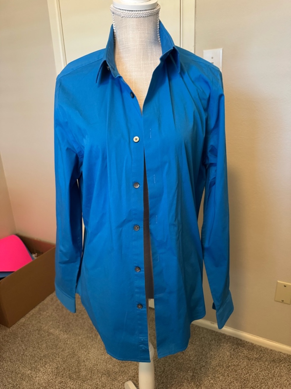 Express Men’s 1MX Sky Blue Button-Down Shirt